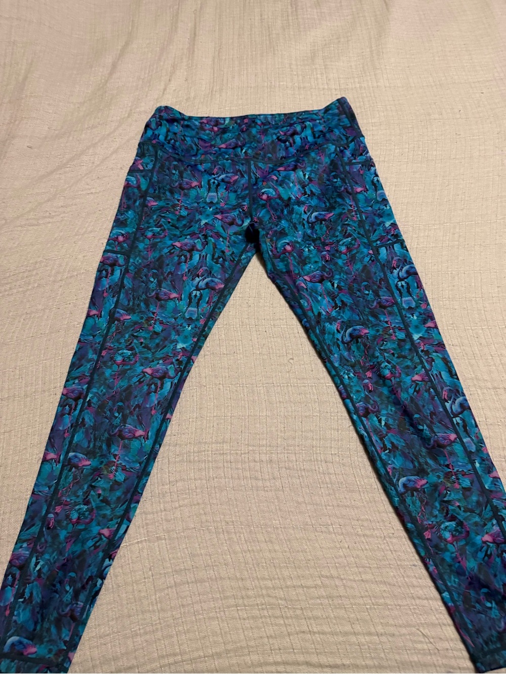 Women's XL Constantly Varied Gear Teal & Purple Flamingo Leggings
